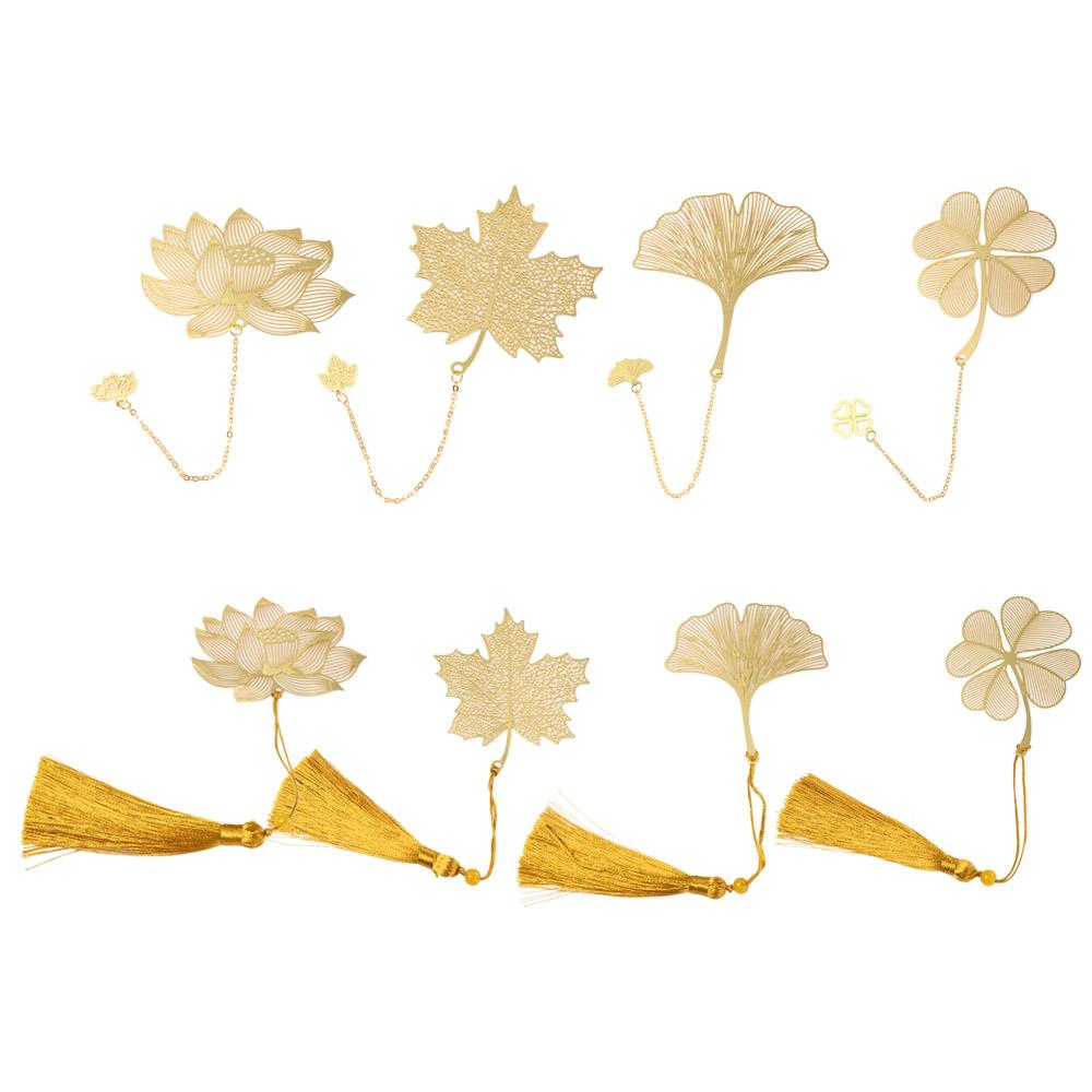 Chinese Style Page Clip Retro Book Clip Leaf Bookmark Hollow Book Mark Bookmark Metal Bookmark