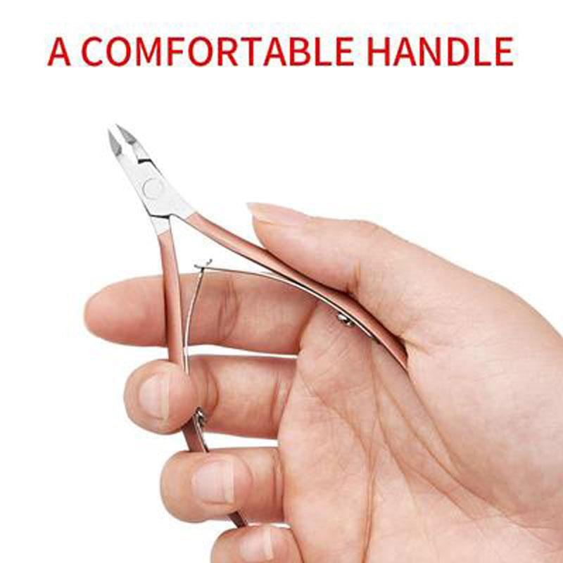 Cuticule din oțel inoxidabil Dispozitiv pentru îndepărtarea cuticulelor Trimmer Cutter Instrument de îngrijire a unghiilor pentru manichiură Pedichiură