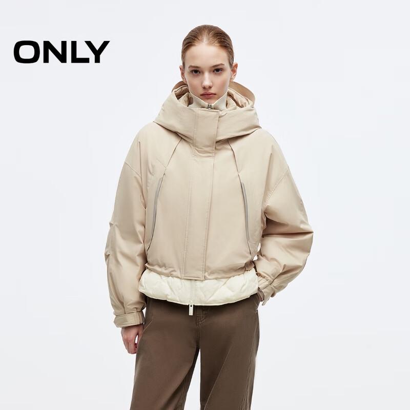

ONLY Women s 3-Proof Hooded Outdoor Down Jacket L