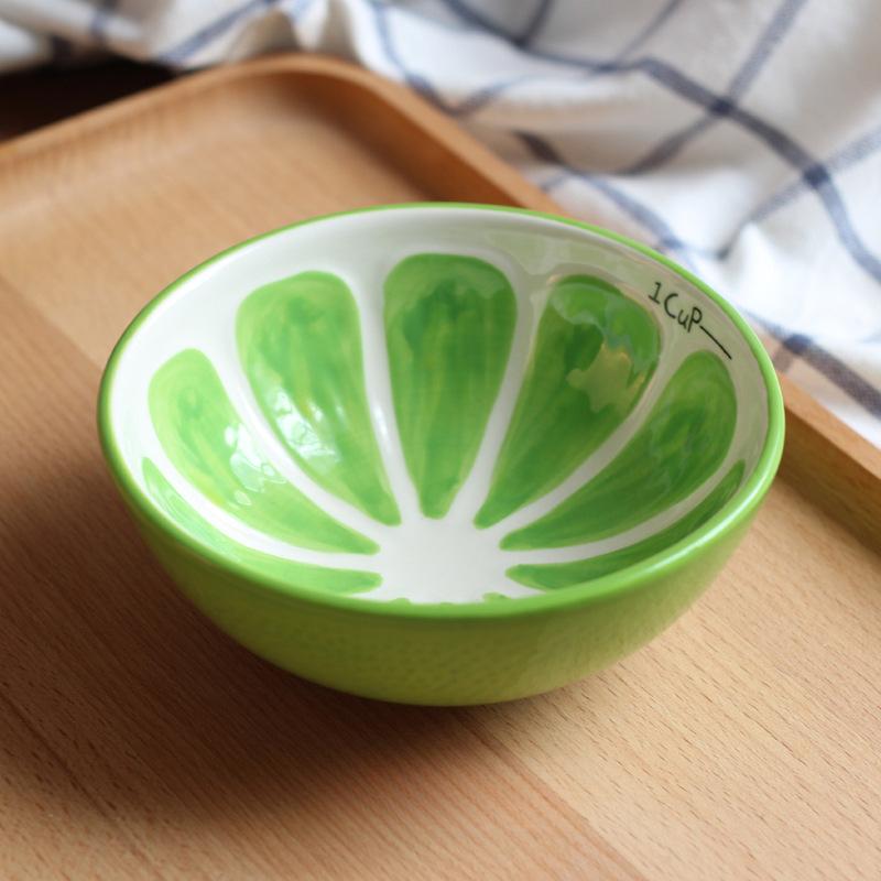 Creative Fruit Shaped Ceramic Salad Bowl Family Fruit Snack Plate Dinner Bowls Complete Tableware Kitchen Utensils Accessories