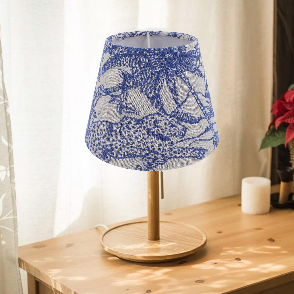 Iron Embroidered Lampshade Fabric Cover Table Home Decor Light Shades Tropical Flowers Lamp Lampshade Accessories