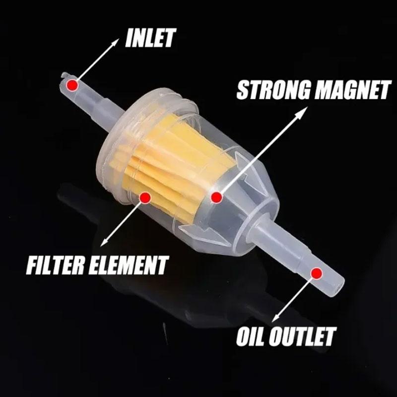 10/5Pcs Professional Motorcycle Oil Filter Inline Gas Fuel Filter Motorcycle Scooter Gasoline Filters Tool for Fuel Delivery