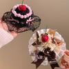 Latest Lolita Lace Cake Hair Clip Cute Children Hairpins Headdress Hair Accessories Kawaii Women Girls Hair Ornament