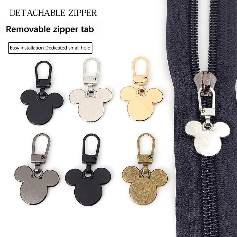 5Pcs Detachable Zipper Puller Head Small Hole Multi-Functional Bag Zipper Head