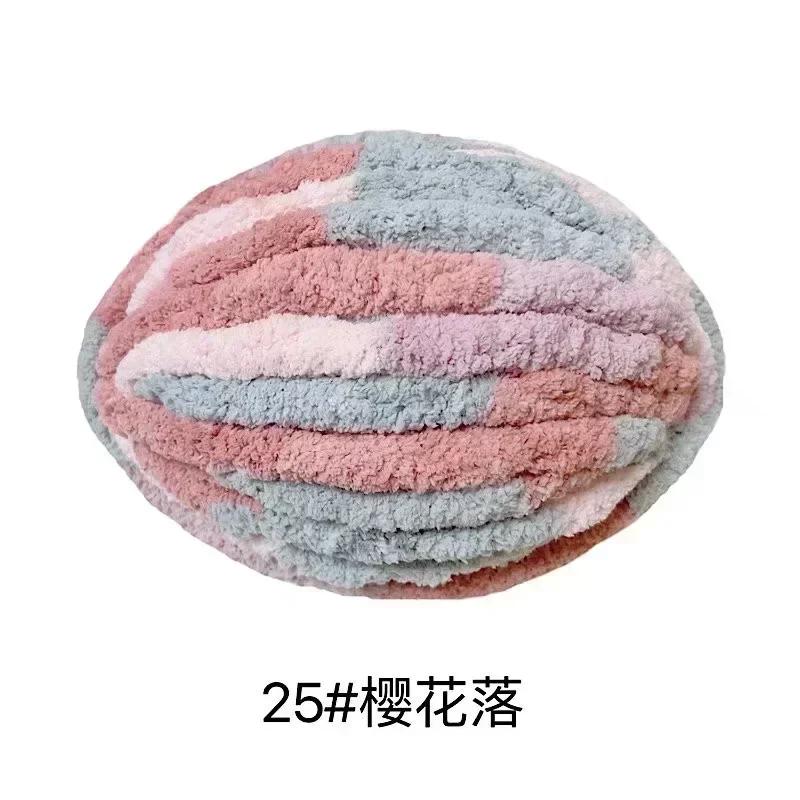 1Pc 250g Chunky Yarns for Knitting and Crochet Blanket Cushion Multicolor Chenille Thick Line Soft Warm Crochet Yarn Scarf Line