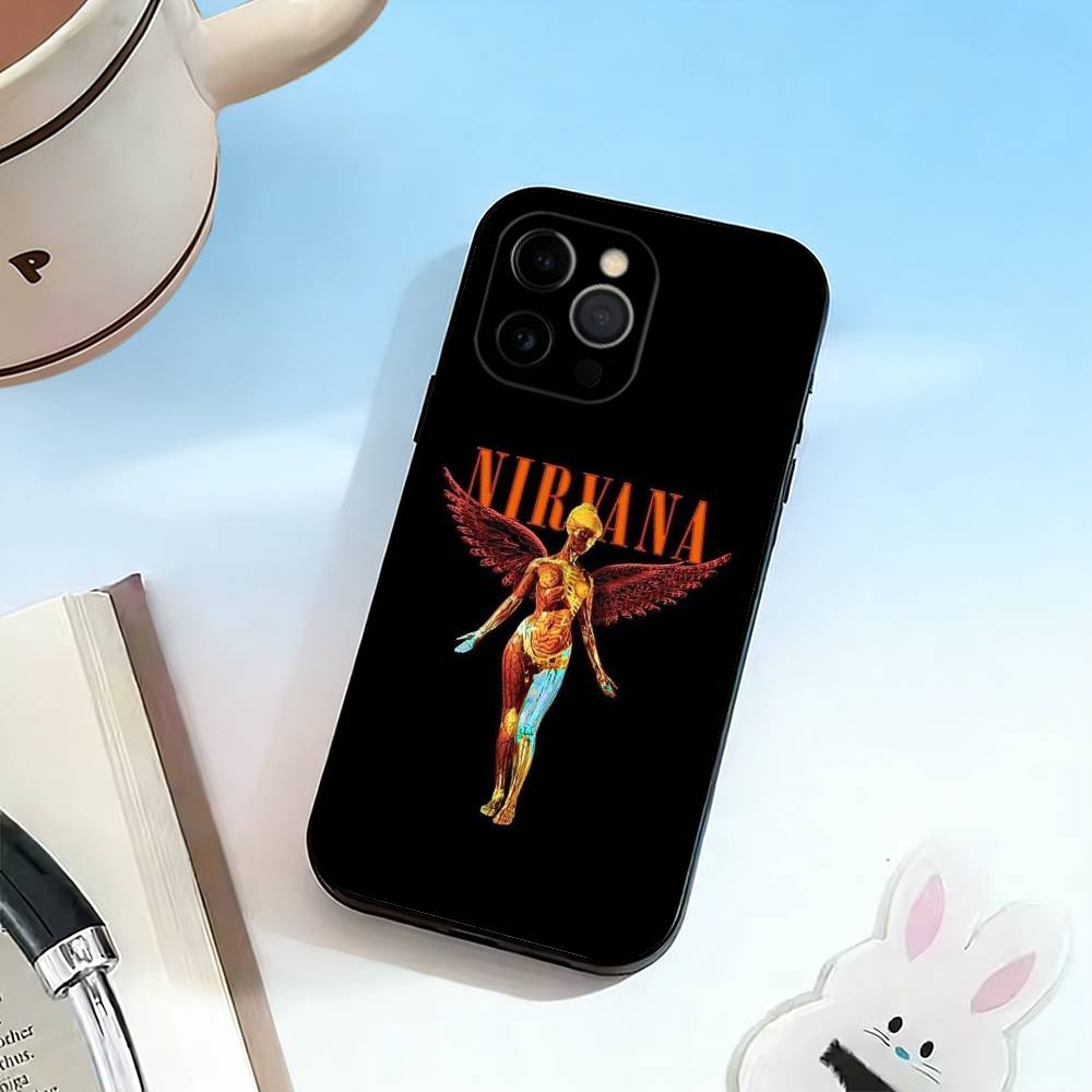 N-Nirvana  Phone Case Silicone Soft For IPhone 17 16 15 14 13 12 11 X XR Plus Pro Max Plus