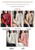 Women's Rhinestone Embellished Pure Wool Half-High Collar Pullover Sweater
