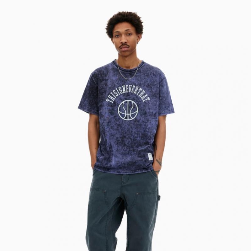 ThIs Is Never That Faded Basketball Tee Purple Blue