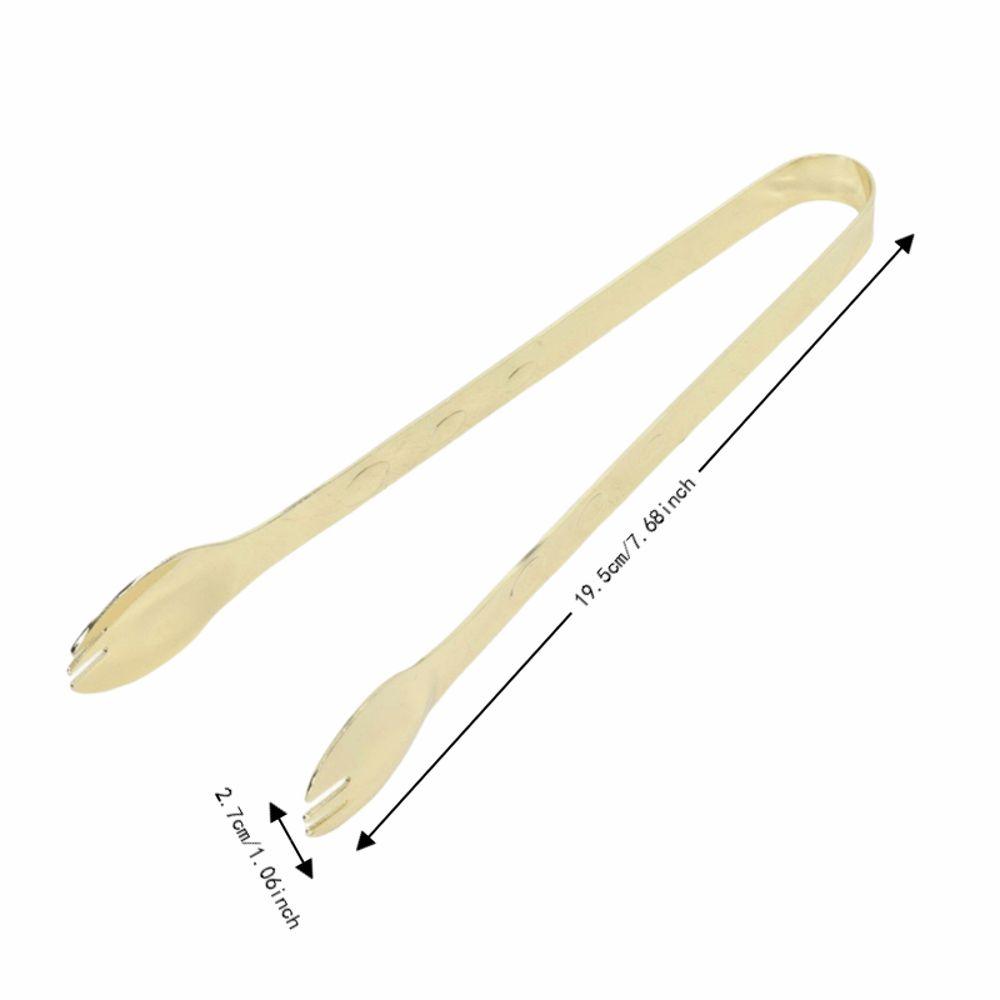 Anti-Slip Grip Food Tongs Silver Gold Ice Cube Tongs Durable Buffet Serving Clip Cocktail Party