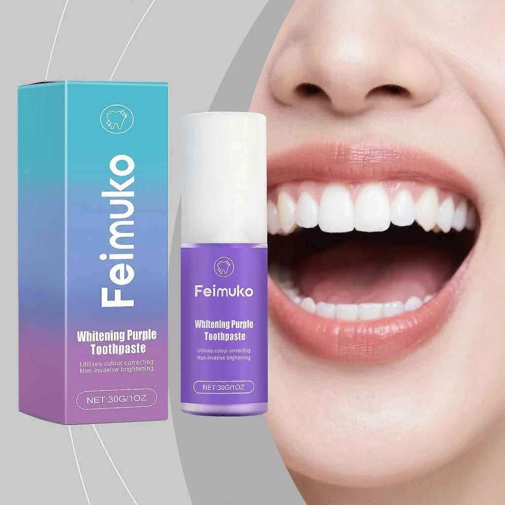 Limited time!!Feimuko Purple Toothpaste With Fresh Mint Flavor, Delicate And Gentle Cleaning, Protects Teeth, Enhances Tooth Surface Shine