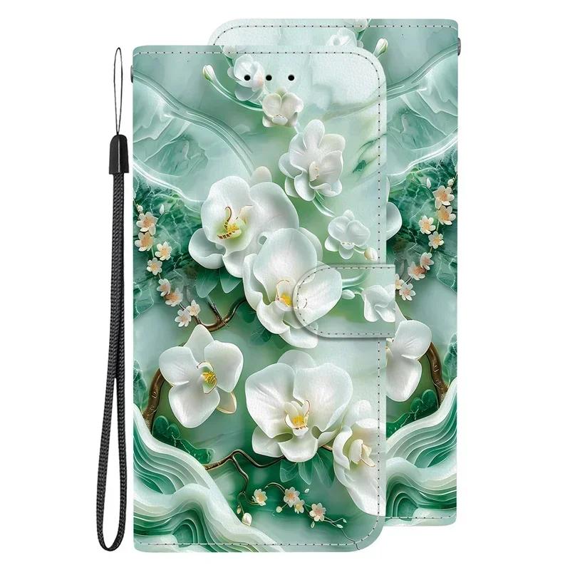 Reno12Pro New Case for Coque Oppo Reno12 Pro Reno12 Coque Leather Case for Oppo Reno 12 FS Phone Cover Wallet Housing Back Cover Oppo Reno12 5G