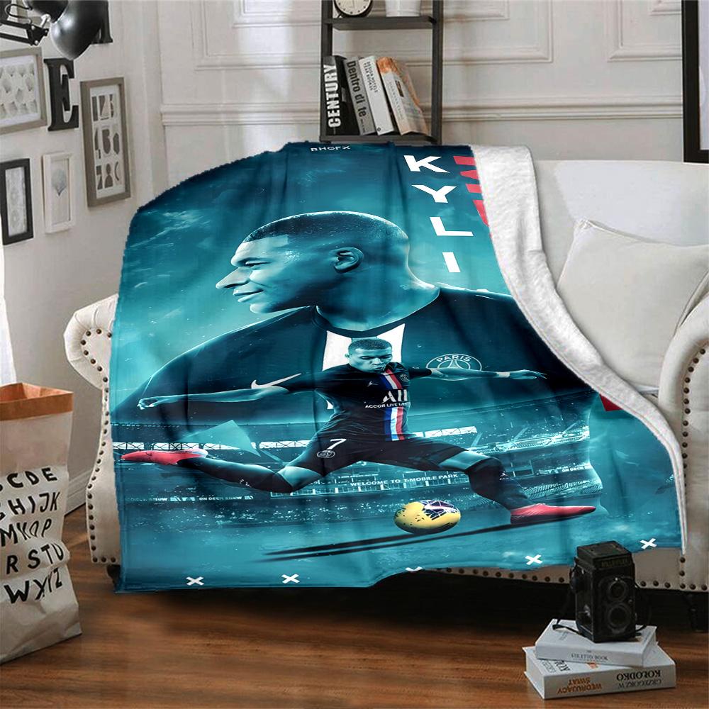 Mbappe's French Football Glory Blanket Ultra-Soft Suitable for Couch Livingroom Sofa Four Seasons Universal Stylish Decor