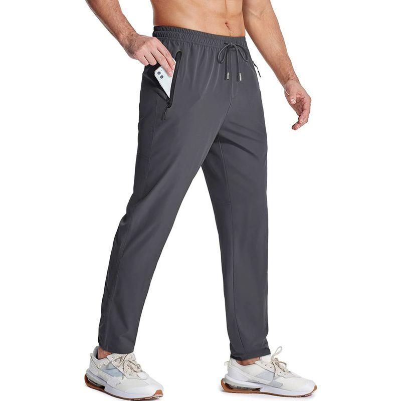 

Mens Solid Color Sweatpants Drawstring Loose Elastic Pants XL