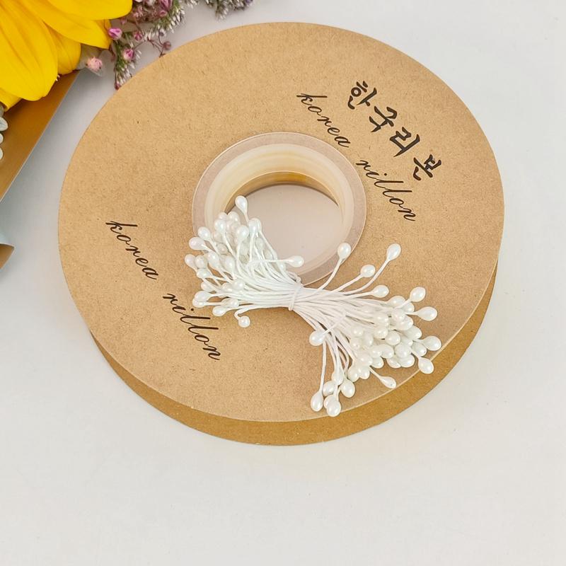 Handmade Green Floral Stem #2 with Glue-Wrapped Iron Wire for DIY Bouquets