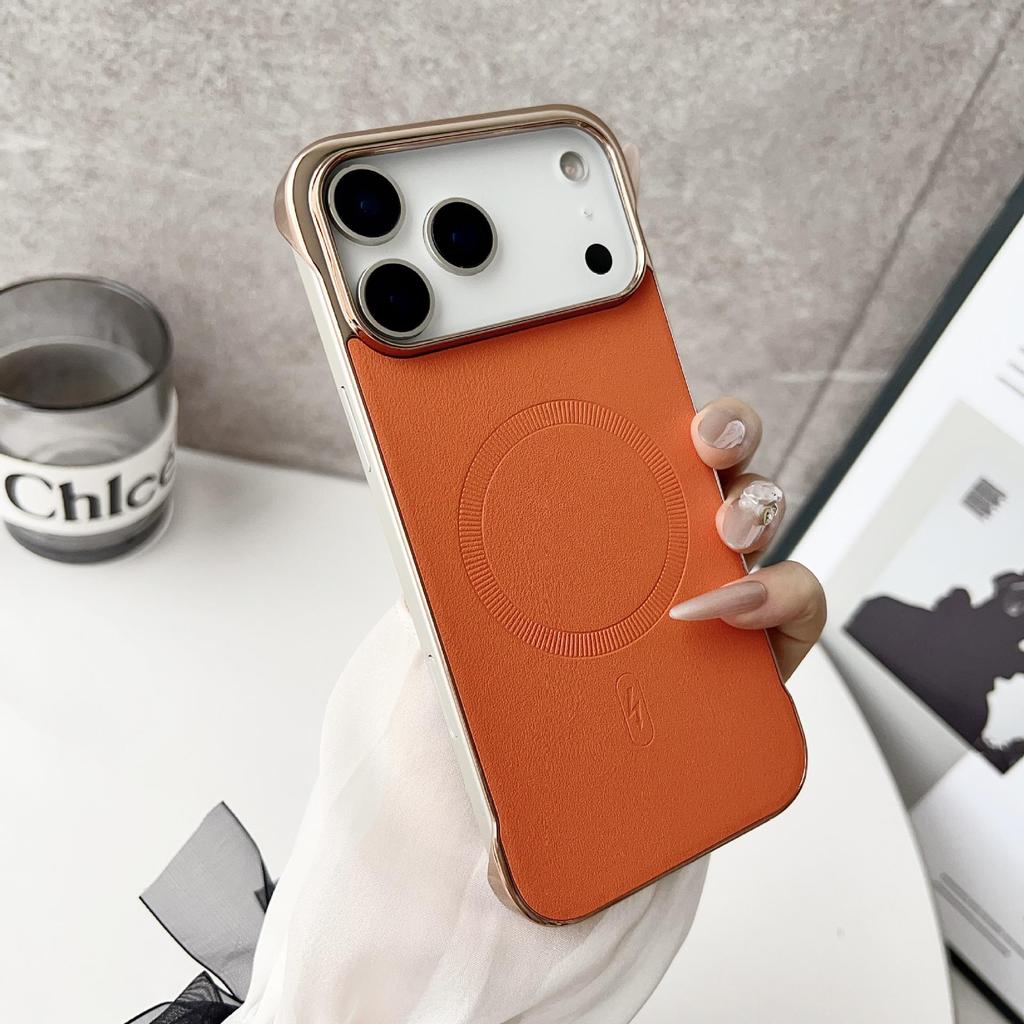 iPhone 17 Pro Max Magnetischer randloser fleckenresistenter Case, iPhone 14 Einfacher INS-Stil