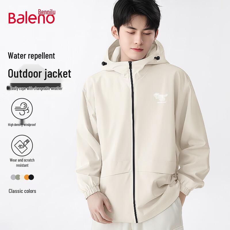 Baleno Men's Hooded Windproof Waterproof Sport Hiking Jacket