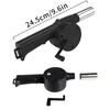 Grill Manual Fan Hand Crank BBQ Fan Portable Barbeque Air Blower With Manual Handle Speed Control Hand-cranked Blower For Out