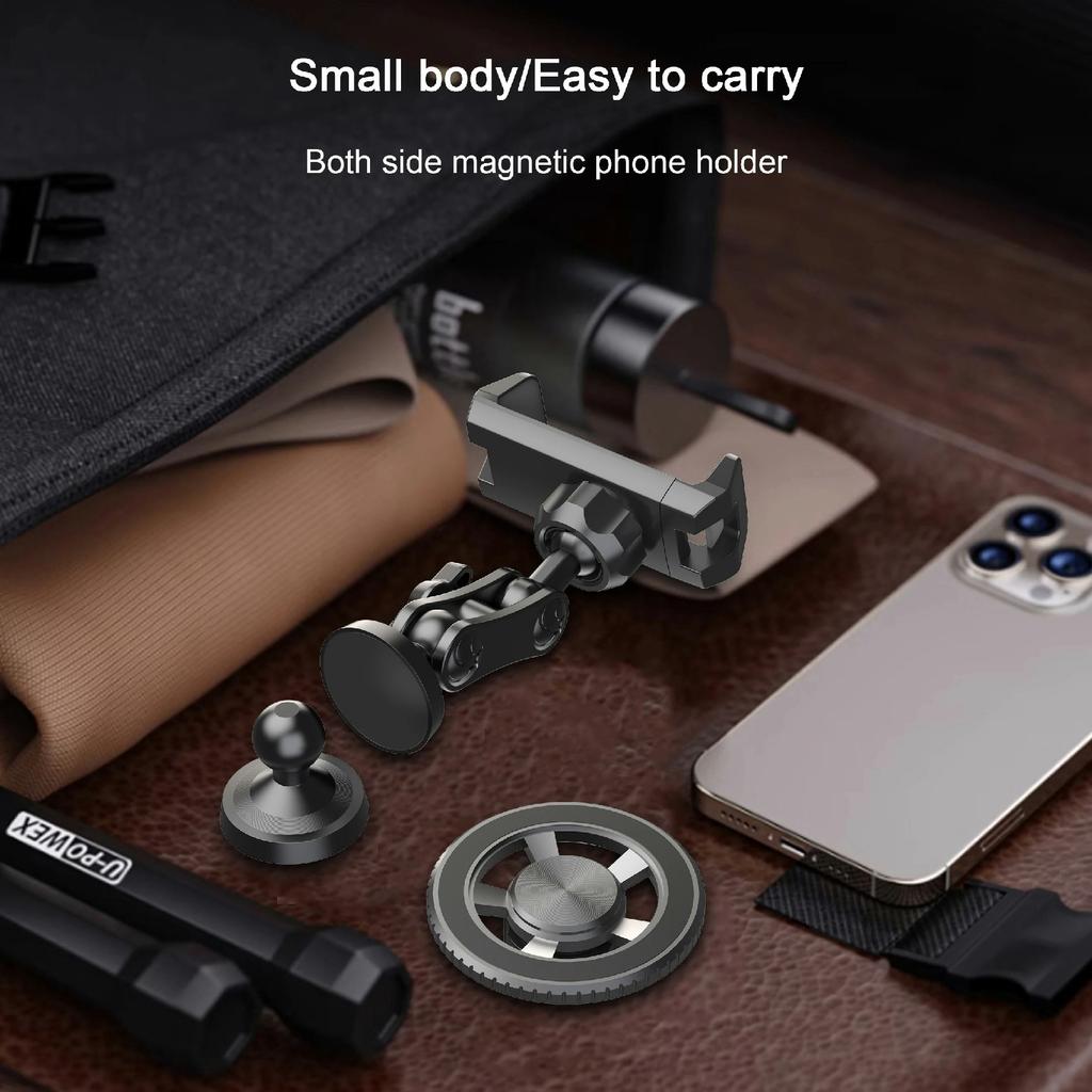 X037 360 Degree Adjustable Cellphone Bracket with Magnetic Base Phone Holder for Gym Equipment