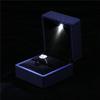 4 Colors Fashionable LED Lighted Ring Storage Box Jewelry Display Case Gift