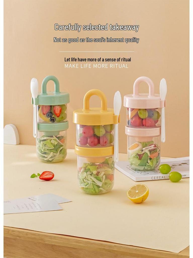 Portable Microwave-Friendly Bento Box with Cutlery for Office and Outdoor Use