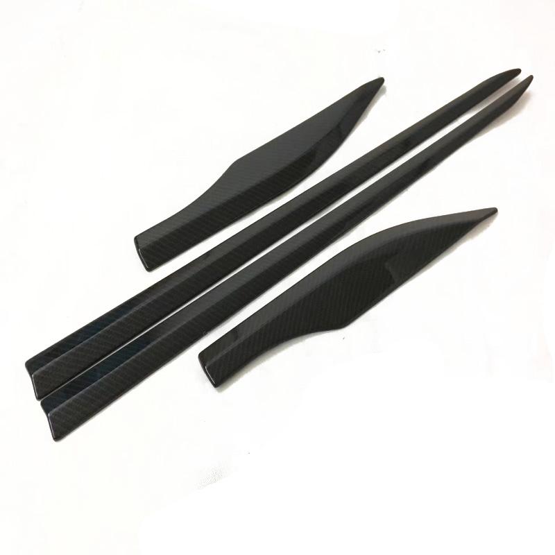 For Toyota CHR C-HR XA10 2018     ABS Chrome Door Body Side Skirt Accent Moulding Sticker Trim  Accessories ABS carbonfiber