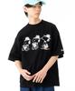 New Era Peanuts Snoopy Collaboration Short Sleeve Cotton T Shirt Black 14682927 NER36A8355