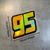 Gold Number 95 Motorcycle Stickers for Motorcycle Fairings Car Trunks Window Scooters Body Universal Waterproof Vinyl Decals