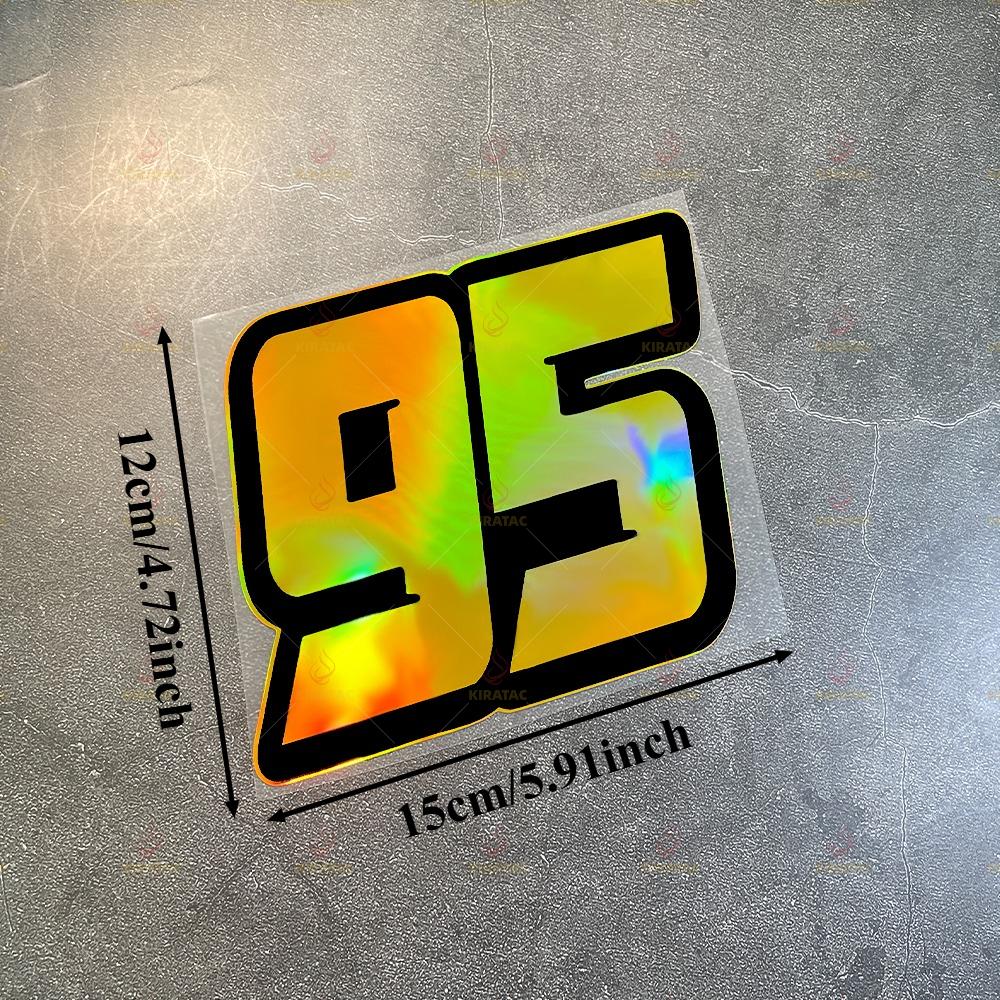 Gold Number 95 Motorcycle Stickers for Motorcycle Fairings Car Trunks Window Scooters Body Universal Waterproof Vinyl Decals