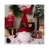 2X Christmas Ornament Knit Hat Illuminated Rudolph Doll Faceless Gnome Doll Christmas