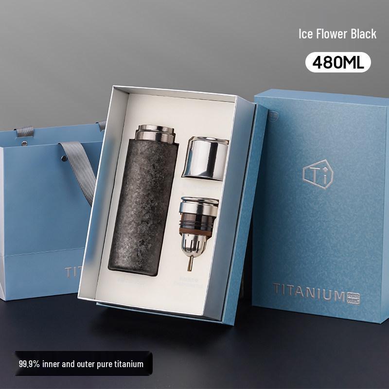 Jiuxiang Pure Titanium Magnetic Insulated Cup with Seamless Liner - Premium Gift for Men and Women