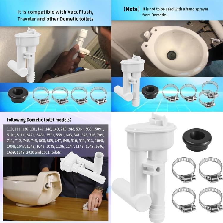 Easy Install Vacuum Breaker Sewage Backflow Prevention Motorhome Toilet Vacuum Breaker 385316906 for Travel Toilets