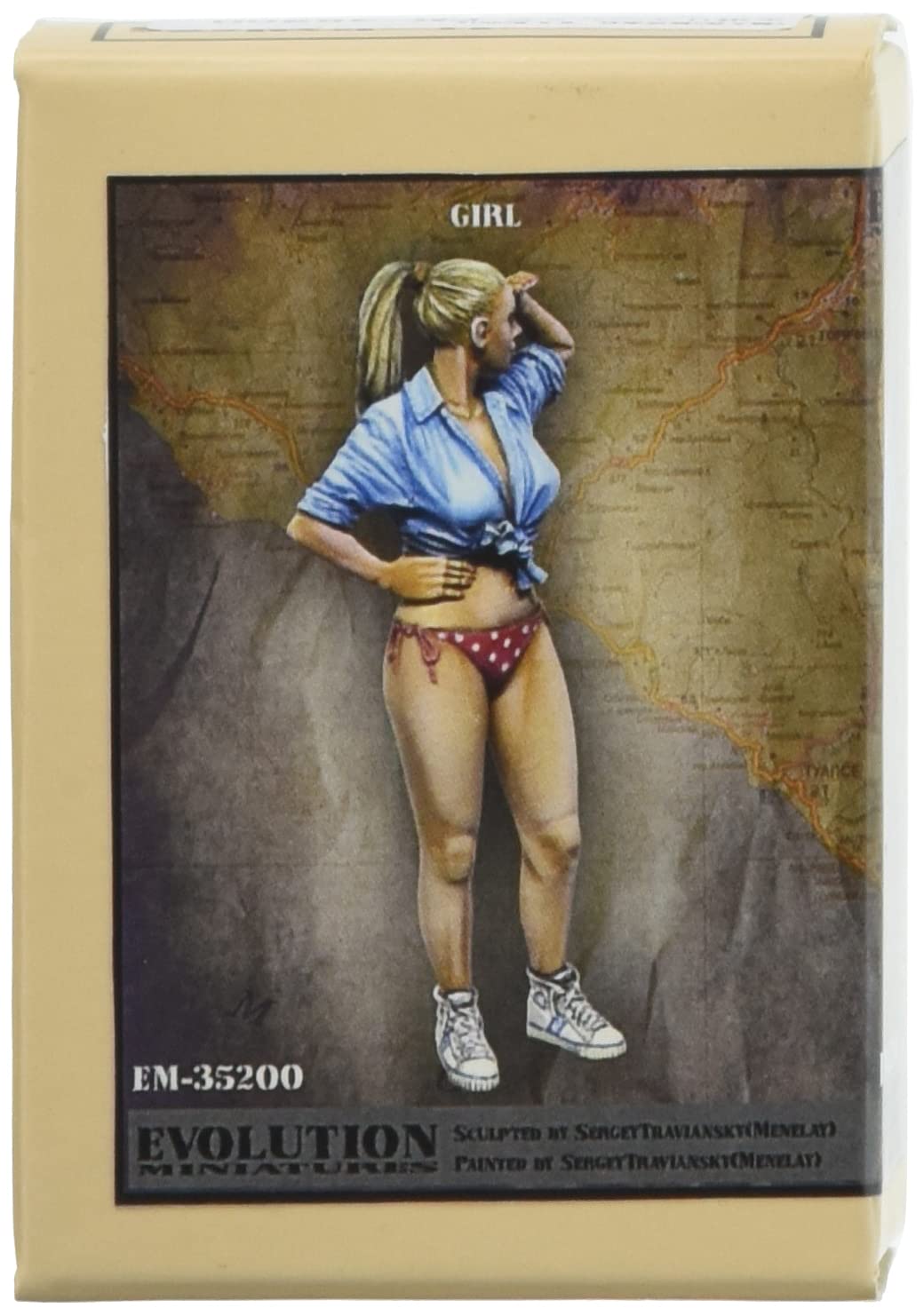 

Evolution Miniatures Современная девушка-серфингистка, смотрящая на край океана, набор из смолы 1/35 EM-35200