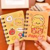 Custard Yellow Bear Mini Coil Notebook: Cute Cartoon Diary for Students
