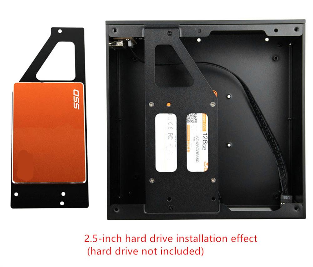 For MINI-ITX Computer Case Chassis Aluminum Home Theater AC-DC HTPC Computer Box