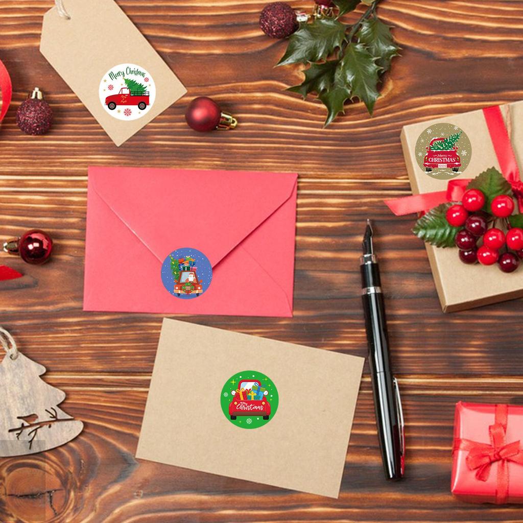 Rolle mit Weihnachtsklebebildern Verschiedene Weihnachtsmuster Umschlag-Siegel Siegel-Aufkleber Papier Geschenkverpackung Zubehör für Scrapbooking
