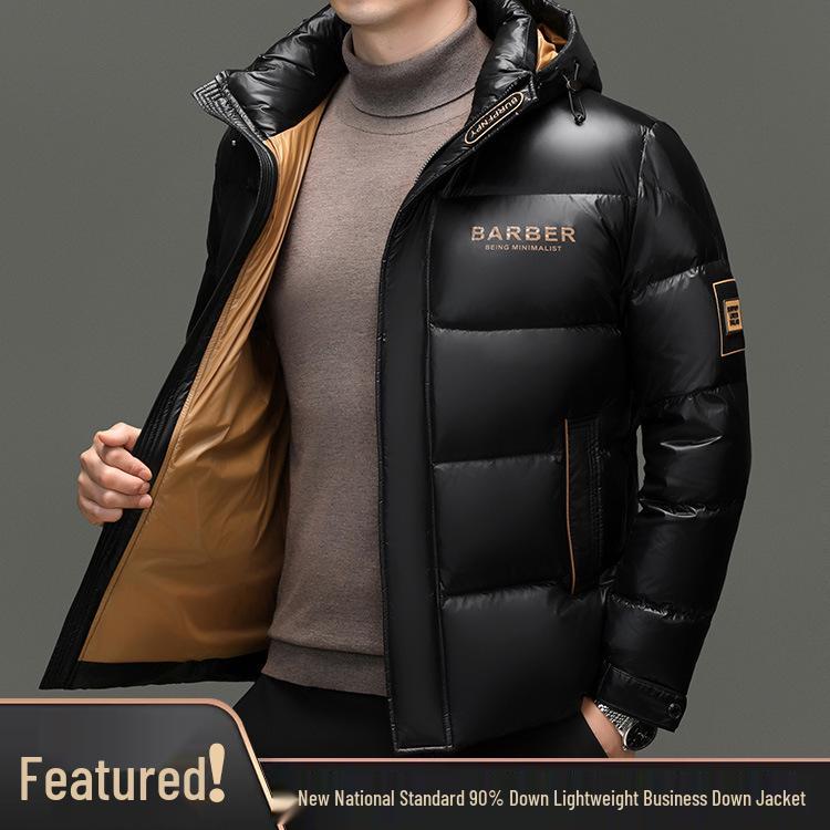 2025 Men's Winter Thickened Stand Collar White Duck Down Jacket