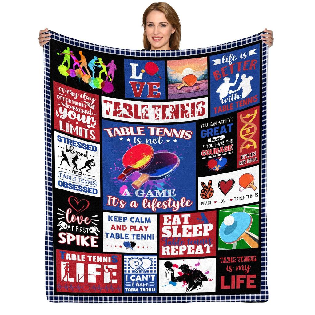 Exercise Enthusiast Printed Blanket for Sofa Bed Travel Camping Living Room Office Conditioning Blanket for All Seasons Gifts