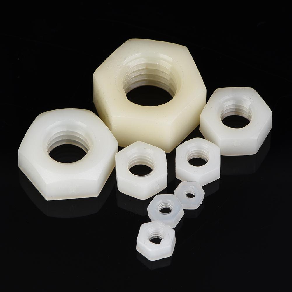 140pcs M2CelsiusM2.5CelsiusM3CelsiusM4CelsiusM5CelsiusM6CelsiusM8CelsiusM10 Thread Nylon Plastic Hex Hexagonal Nuts (Black)