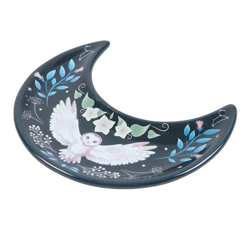 Something Different Crescent Moon Owl Trinket Dish