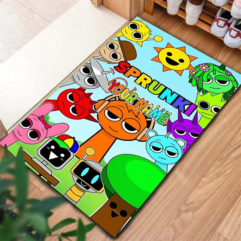 Colorful Creatures Custom Name Carpet Rug For Living Room Bedroom Home Sofa Decoration Kids Play Nonslip Floor Mat
