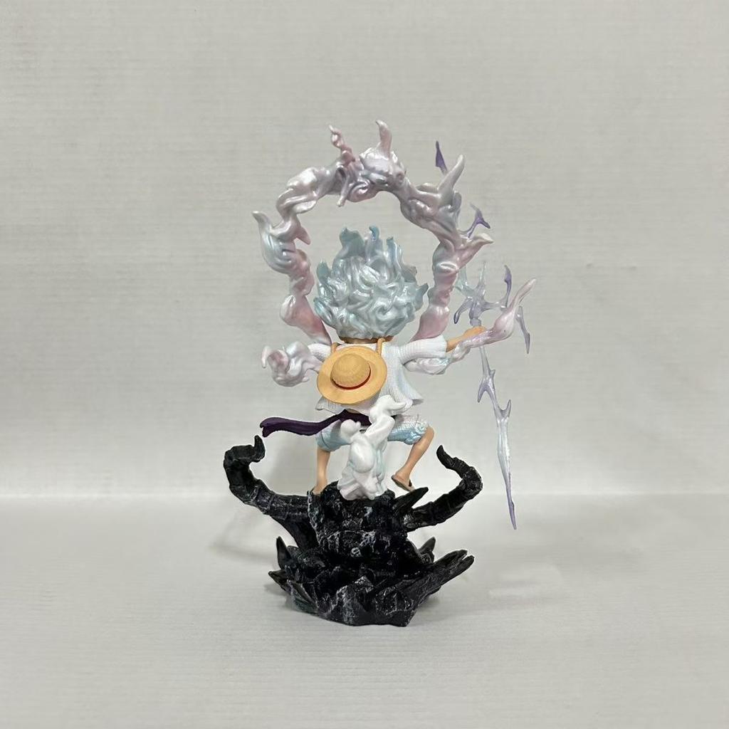 10cm Anime One Piece Figure Q Version Sun God Gear 5 Ghost Island Luffy Action Figure Statue Decoration Toys Gift
