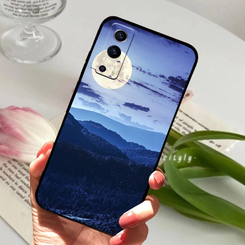 For vivo Y72 5G Case V2041 Silicone Shockproof Soft TPU Phone Cover For VIVO Y52 5G funda V2053 Capa Cartoon Painted Coque