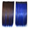 Mixed Color Clip in Straight Long Hair Extension Cosplay Party Women Hairpiece