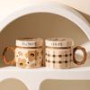 Girls Artistic Mug Retro Ceramic Cup with Lid Office Coffee Mug Couple Cup Water Cup