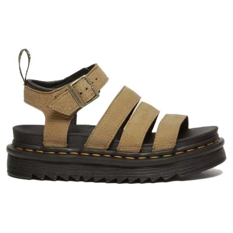 DR. Martens Leder Bequem Vielseitig Strand Sandalen Damen Sandalen Braun 31735439