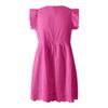 Women's Cutout Ruffle Pocket Tank Top Hakama Summer V Neck Dress