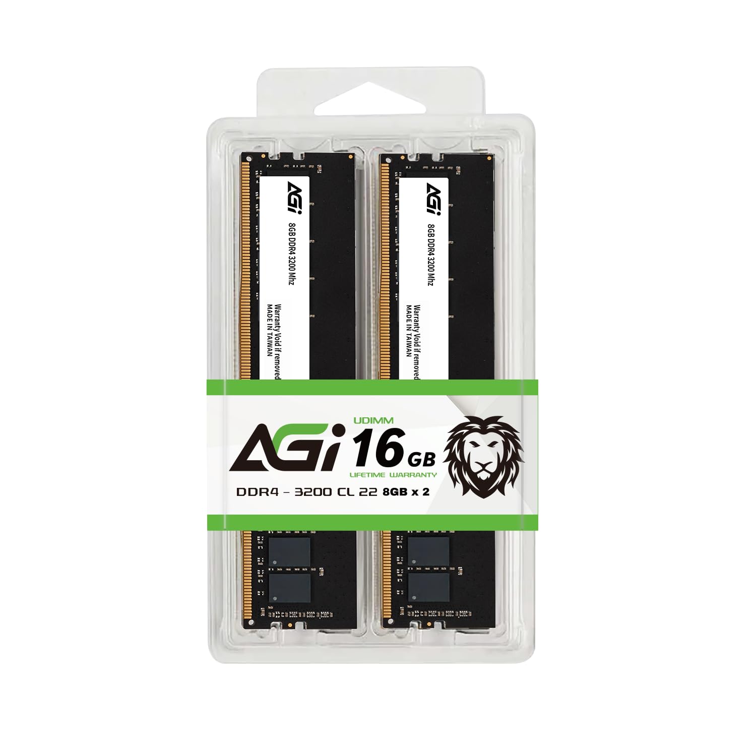 

AGI Desktop PC Memory DDR4 3200MHz 8GBx2 Voltage UD138 U-DIMM (16GB) CL22, 288-pin 1.2V