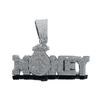 New Men's Full Diamond Chain Hip Hop Style Personalized English MONEY Pendant Necklace