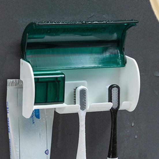 Zahnbürstenregal zur Wandmontage, wasserdicht, staubdicht, Belüftung, Toiletten-Zahnbürstenbecherhalter, Haushaltsbedarf