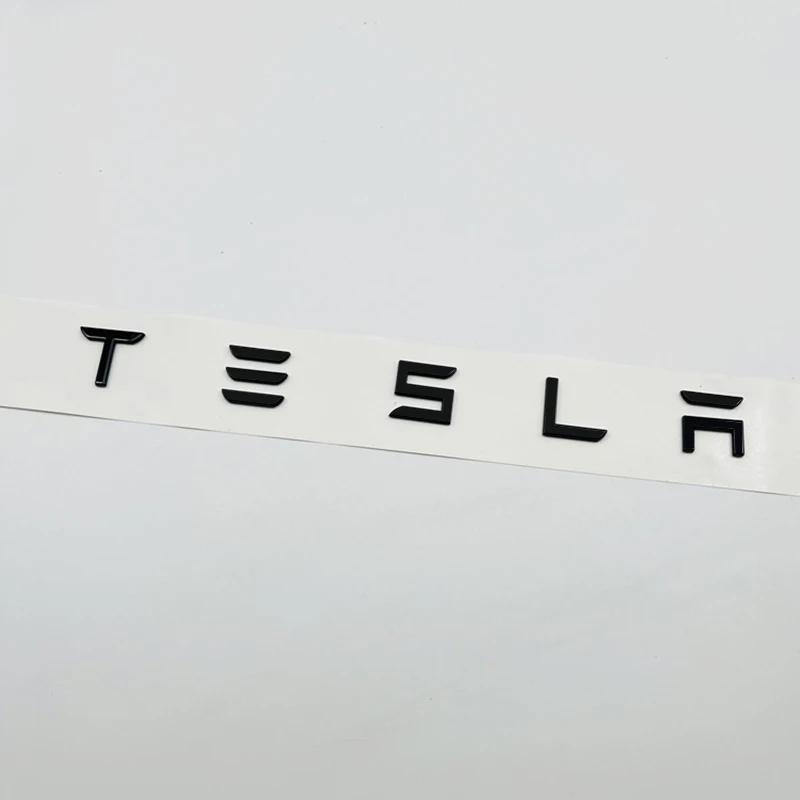 Autosticker 2025 Nieuwe Tesla 3D ABS Letters Tesla Logo Koolstof Chroom Zwart Rood Embleem Auto Achterklep Stickers Voor Tesla Model 3 Y X